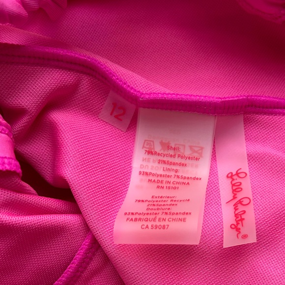 NWT Isle Lattice One-Piece Swimsuit Plumeria Pink - Picture 5 of 8